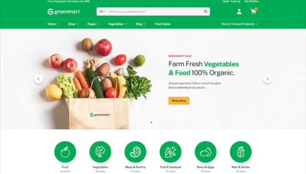 GreenMart Theme Free Download for WordPress eCommerce Sites - WPApplication