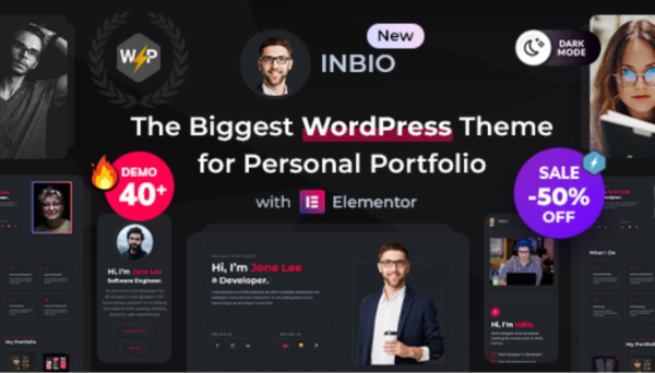 InBio v3.0.1 Stylish Personal PortfolioCV WordPress Theme for Professionals